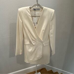NWT Zara Off-White Blazer Dress